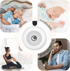 Sleepbox Sleep Sound Machine Portable Noise Machine with 30 Soothing Sounds 4 Timer Memory Function Rechargeable Battery 32 Volume Levels for Sleeping Traveling Relaxing for Baby Kids Adults (White)