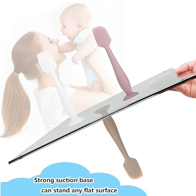 3-Pack Baby Diaper Cream Spatula - Baby Diaper Rash Cream Applicator for Butt Paste - Diaper Cream Brush for Newborn Essentials (grey, pink, green)