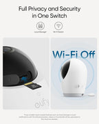 eufy Security Baby Monitor E21 with 4K UHD Camera, 5'' 720p Display, 8X Zoom, Hybrid Wi-Fi and No Wi-Fi Connection, 24/7 Recording in app, Pan-Tilt, Portable Camera with Built-in Battery, ANR