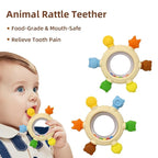 Baby Teething Toy for Babies 0-3-6-12,18 Months, BPA Free Silicone Baby Teething Ring for Teething Relief