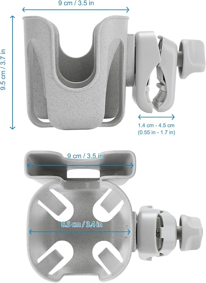 Accmor Stroller Cup Holder with Phone Holder, Bike Cup Holder, Universal Cup Holder for Uppababy Nuna Doona Strollers, 2-in-1 Cup Phone Holder for Stroller, Bike, Wheelchair, Walker, Scooter