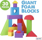 Large Building Foam Blocks for Toddlers – Giant Jumbo Big Building Blocks (30 Pieces)