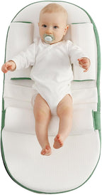 SISTIN Baby Anti Overflow Feeding Pillow, Baby Multifunctional Feeding Support Pillow, Travel Portable Feeding Pillow, Removable Adjustable,Green