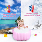 | Inflatable Baby Bathtub,Newborn Bathtub Seat for Infant,Non-Slip Baby Pool for Sitting up,Foldable Toddler Tub Shower,Portable Travel Bath for Kids 0-6 Year