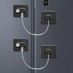 Fridge Lock (2 Pack),Refrigerator Lock with Keys,for Fridge, Cabinet Locks, Drawers, Dishwasher, Toilet and Child Safety Cabinet Locks, 3M Adhesive No Drilling (Black)