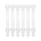 Baby Proof Cabinet Locks, Safe Quick and Easy Transparent Drawer Door Latches, Adjustable No Drilling Child Safety Cabinet Straps for Fridge, Oven, Dishwasher, Toilet Seat (L, Count, 6)