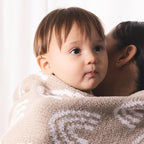 Living Textiles Chenille Knitted Blanket - Taupe Rainbow