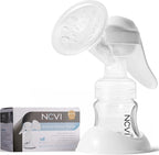 NCVI Manual Breast Pump for Breastfeeding Small Nipple, 20mm Silicone Soft Flange Single Hand Held Pump Breast Milk 5oz, BPA-Free with Two Kinds of Suction Adjusted Suitable for 17/18/19/20mm Nipples