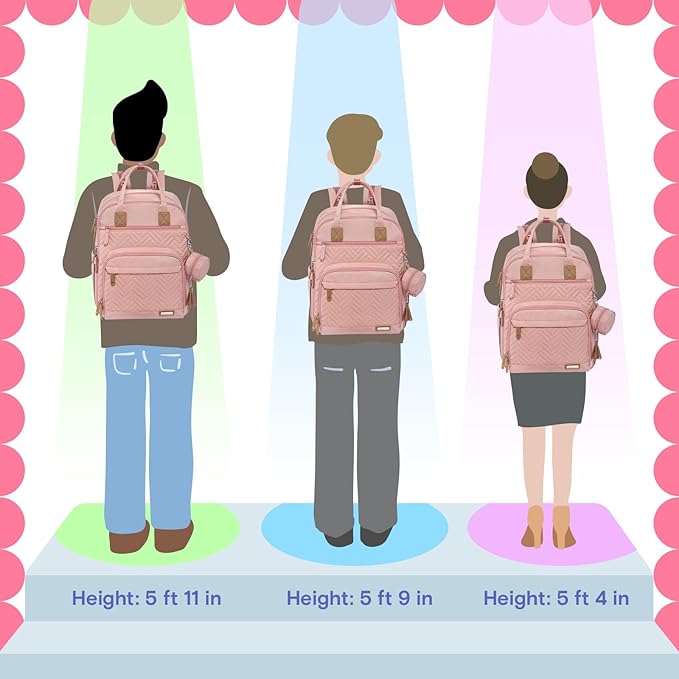 iniuniu Diaper Bag Backpack, 4 in 1 kit Large Unisex Baby Bags for Boys Girls, Waterproof Travel Back Pack with Diaper Pouch