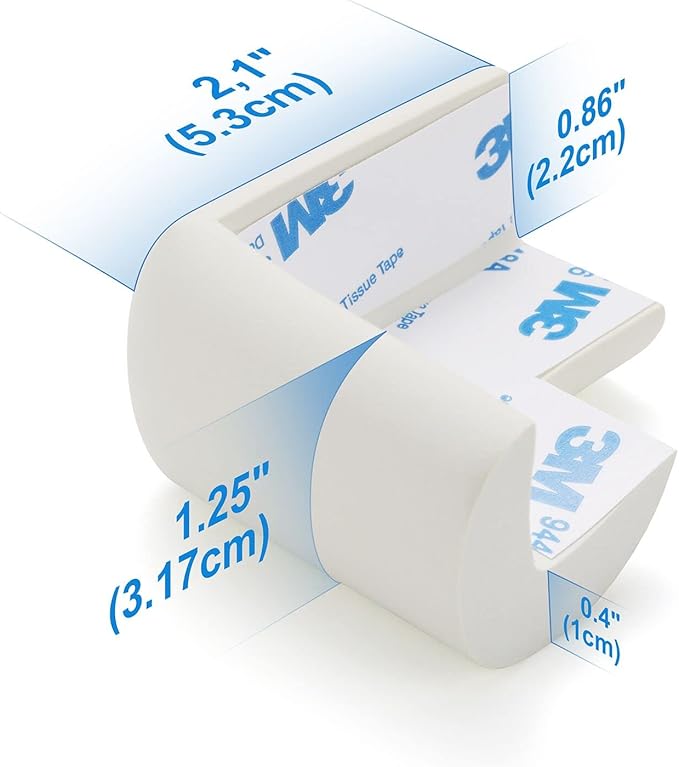 8 Pack Soft Sponge Table Corners, Corner Protector Baby, Baby Proofing Corner Guards, Pre-Taped Furniture Corner Protectors, Child Safety Furniture Bumper, Corner Protectors for furniturey, Black