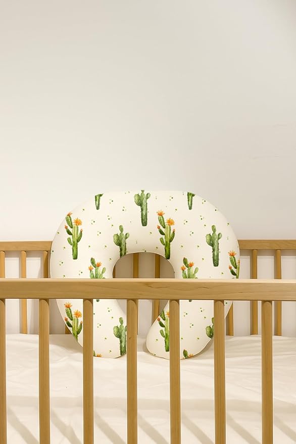 Nursing Pillow Covers 2 Pack, Breastfeeding Pillow Slipcovers Soft and Stretchy, Nursing Covers for Baby Girls Boys Newborn