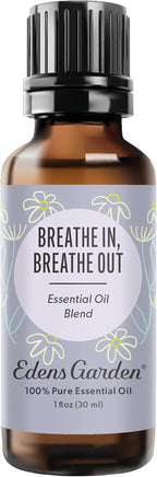 Edens Garden Breathe in, Breathe Out Essential Oil Blend- 100% Pure Premium Grade, Undiluted, Natural, Therapeutic, Aromatherapy, The Best for Skin, Humidifiers, Kid Safe 30 ml (1 fl oz)