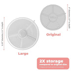 GoBe Kids Large Snack Spinner Slide Bundle with Hand Strap and Sticker Sheet - Reusable Snack Container with 4 Compartment Dispenser and Lid | BPA/PVC Free | Dishwasher Safe | No Spill - Mint Green