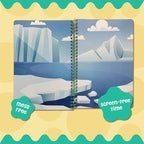 Stick4Ever Jelly Sticker Book - for Kids - Waterproof, Easy to Clean Jelly Stickers for Kids - Reusable Sticker Book for Toddlers with 50 Pcs of Reusable Stickers (Animals)