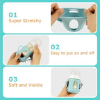 Silicone Sleeves for Pigeon Baby Bottles 5.4oz,Anti Breakage Glass Baby Bottle Holder with Handles 2 Pack