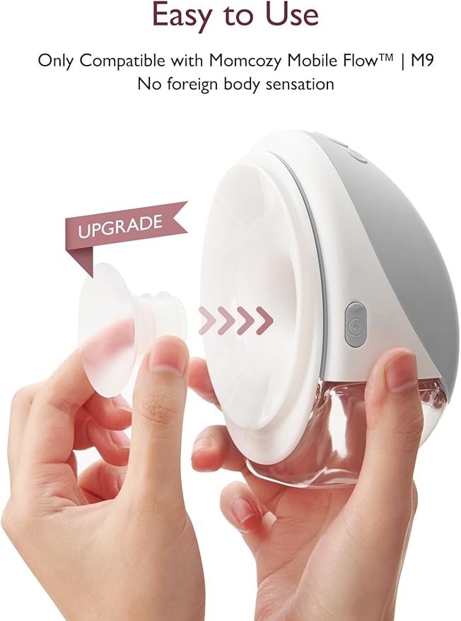 Momcozy Original Replacement Accessories for Upgraded Mobile Flow | Upgraded M9,Original Upgraded M9 Breastfeeding Parts,17mm Inserts, 4 Pack