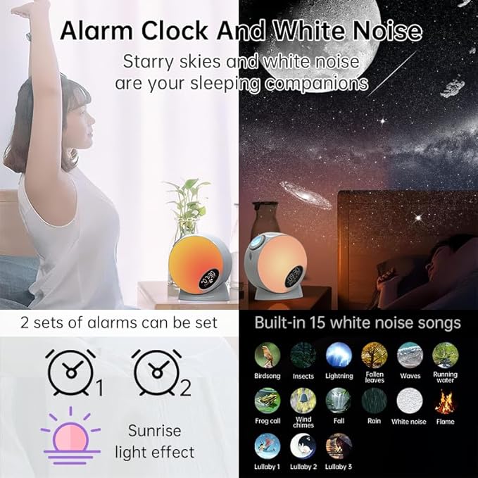 Galaxy Projector,Syslux Planetarium Star Projector,Bedroom Night Light and Timer,with White Noise,4K Replaceable 13 HD Galaxy Discs,for Space Projector for Kids Adults Bedroom Decor Birthday Gifts