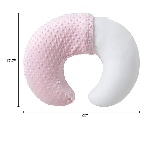 Baby Nursing Pillow and Body Positioner with Premium Slipcover for Breastfeeding for Baby Boys and Girls, Feeding Pillow with Breathable Comfortable Pillowcase (Blushing Bride)