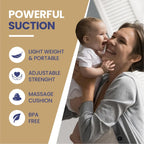 Manual Breast Pump – BPA Free - Portable & Silent Milk Extractor, Easy to Clean, Comfort Flange, Breastfeeding Essentials, Gift Set