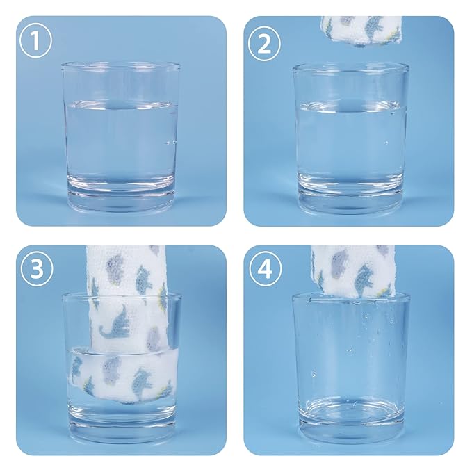 Softan Baby Washcloths, 24Pack Baby Wash Cloths Extra Soft & Ultra Absorbent, Baby Towels and Washcloths Face Towel Unisex for Boys Girls Face & Body, Washclothes Gentle on Sensitive Skin, 9''x 9''