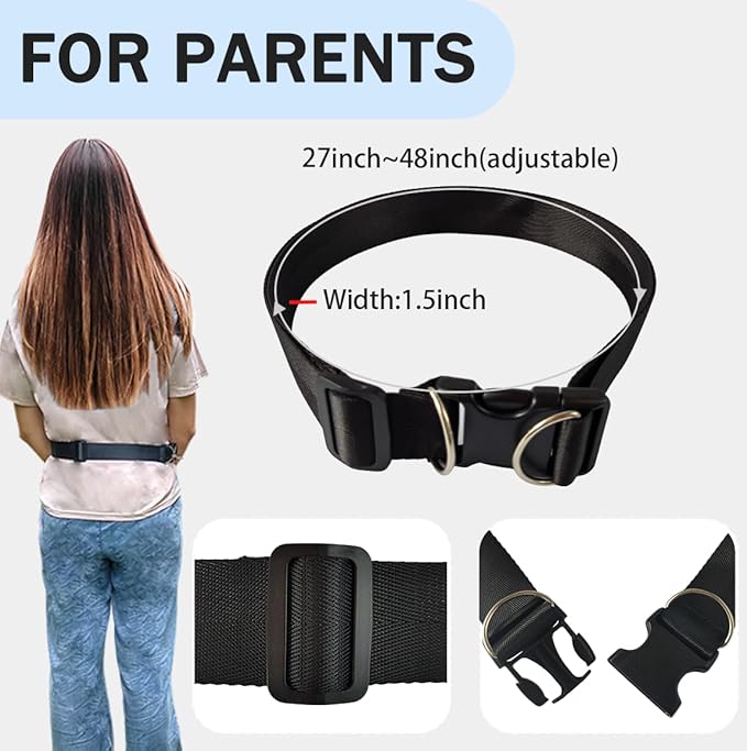 Secure Waist Leash Harness for Big Kids with Adjustable Tether and Handle,Safety Walking Harness,Hands Free Safety Belt, Tether Leash for Autism,ADHD,Special Needs Child