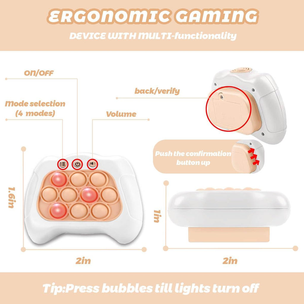 Children Quickly Push Toy Games, Adults Quickly Push Handheld Game Toys, Bubble Pressure pop-up Light Games, Birthday, Boys and Girls Autism Relief, Multiplayer PK