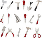 17PCS 1:12 Miniature Doll House Tools Metal Home Repair Multi-Tool Model Set Fun for Party Dollhouse Decoration Accessories Mini Yard Supplies Creative Pretend Toy (Tool)