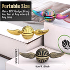 Brass Fidget Hand Spinner for Kids & Adults, Metal Finger Spinner Spinning Toys for Anxiety Relief, Reducing Boredom Cool Gadget Christmas Birthday Gifts Stocking Stuffer for Boys Age 3-12