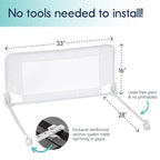 hiccapop Convertible Crib Bed Rail for Toddlers, Crib Rail Guard with Reinforced Anchor Safety