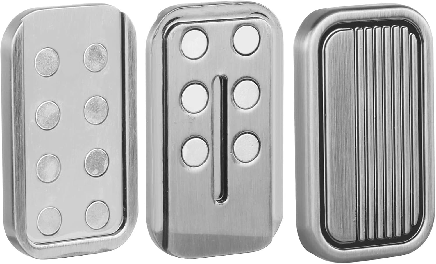 EDC Metal Fidget Slider Toys- Stress Relief EDC Fidget Slider Casual Metal Adult's Hand Toys Office Desk Toys Gifts Stress Toys for Adults(RE-Silver)