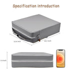 Toddler Booster Seat for Dining Table, PU Washable Double Safe Straps Non-Slip Bottom Booster Seat Dining Toddler, Portable Travel Increasing Cushion (Grey)