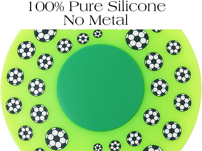 Bathtub Drain Stopper, Silicone Tub Stopper Plug, Universal Bath Drain Cover, Kids Tots Babies Gift (Green Football)