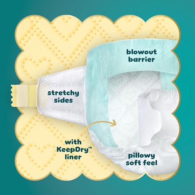 Pampers Swaddlers Diapers, Size 3 (13-26 lbs), 78 Count, Absorbent, Keeps Baby Dry and Comfortable, Skin Safe Disposable Baby Diaper (Packaging May Vary)