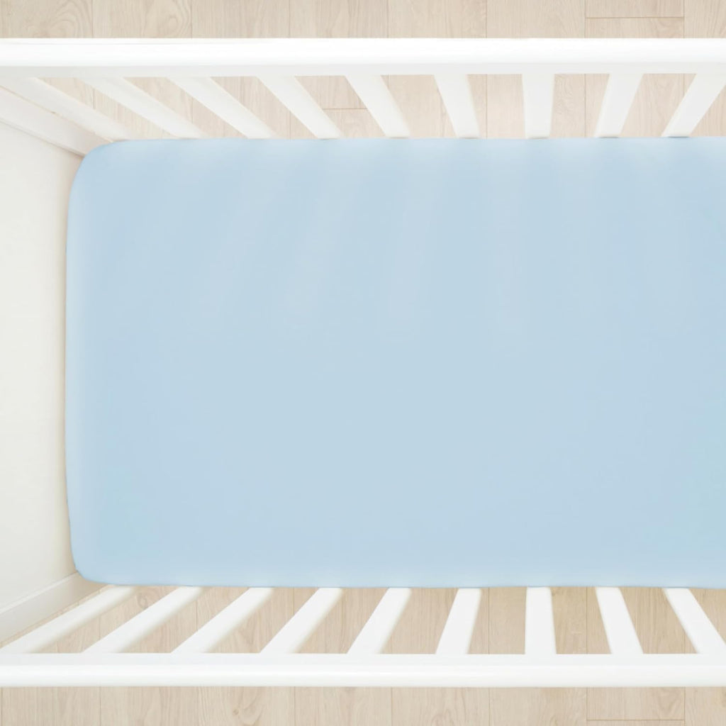 HonestBaby unisex-baby Fitted Crib Sheets Set Standard Mattress, 100% Organic Cotton Baby Boys, Girls, Neutral, 1 Pack - Light Pink, One Size