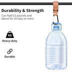 Stroller Hooks for Hanging, 2 PCS Durable Leather Style Stroller Clip Straps, Baby Stroller Hooks for Diaper Bags Grocery Shopping Bags, Mommy Hook for Stroller (Brown)