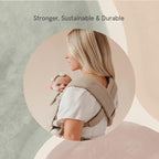 WildBird - Aerial Carrier - 7 to 45 lbs - for Moms, Dads & Caregivers - 100% Natural European Linen Fibers - Versatile & Adjustable - Large Size - Desert Lark Fabric