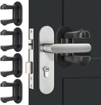 Child Proof Door Lever Lock, 4 Pack Door Locks for Kids Safety, Door Knob Child Proof, Baby Proofing, 3M Adhesive, Door Handle Child Proof, Baby Safety Locks for Toddlers (Black)