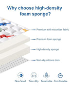 Odorless Premium Foam Baby Play Mat 75" x 59", Soft Microfiber Fabric Crawling Mat for Floor- Comfortable and Hypoallergenic, Non-Slip Cushioned Floor Playpen mat for Infants,Babies,Toddlers