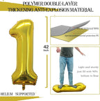 GOER Number 14 Balloons for 14th Birthday Sweet 14 Party Decorations,42 Inch Jumbo Foil Helium 41 Balloons for 41st Birthday Party Decoration (Gold)