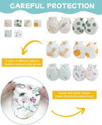 Cute Baby Mittens Newborn, No Scratch Baby Boy Mittens, Baby Girl Hat Gloves for Toddlers, Infant, Newborn