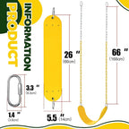 Swings Set - 2-Pack Suitable for Kids and Adults, Comes with Hooks & Chains, Perfect for Backyard