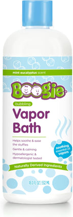 Boogie Kids Botanical Bubble Bath, Soothing Vapor, Made with Plant and Oat Extracts, Natural Essential Oils, Mint Eucalyptus, 18 oz (Pack of 1)