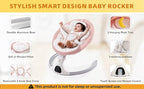 Baby Swing for Infants,Comfort Cradling Baby Rocker Portable Newborn Swing with Music/Remote Control/Timing Function,Pink