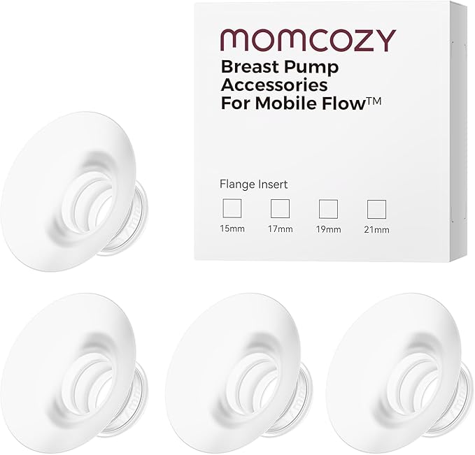 Momcozy Original Replacement Accessories for Upgraded Mobile Flow | Upgraded M9,Original Upgraded M9 Breastfeeding Parts,17mm Inserts, 4 Pack