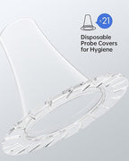 femometer Infrared Ear Thermometer for Adults & Kids, Highly Accurate, 1s Result, 30 Memory Recall, 3-Color Fever Alarm, with 21 Disposable Probe Covers & Storage Case