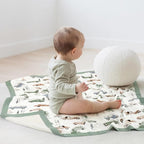 GRSSDER Cotton Muslin Quilt Blanket - Silky Soft and Breathable Baby Blanket Quilt, Oversized Muslin Blankets for Newborns, Toddlers & Kids, 6 Layers Reversible Design for All Seasons, 47" x 47"