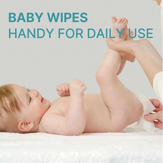 Korea's #1 Light Baby Wipes - Hypoallergenic, Water-Based, Unscented, Alcohol & Paraben-Free – 50 GSM for sensitive skin Flip-Top Plant Based Baby Wipes (80 Count 1 Pack)