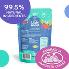 Mobi Little Whale Bubble Bath, Tropical Fruity Scent Kids Body Wash, Gentle Moisturizing Tub Foam for All Skin Type, GMO-Free, Stain-Free, Clear, 8 fl oz