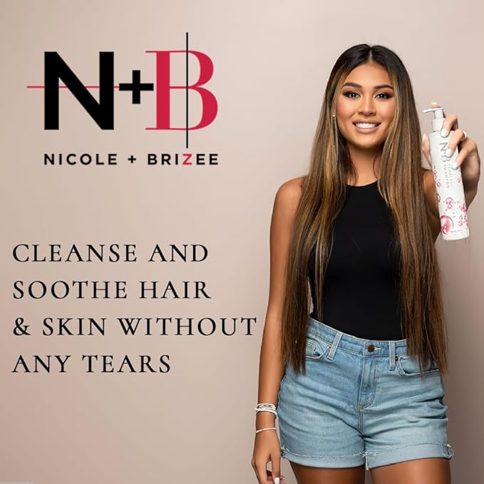Nicole + Brizee N+B Tearless Collection | Gentle Tear Free Formula | Safe for ALL Ages | Certified Organic Ingredients | USA Made (Shampoo)