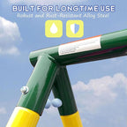 5-in-1 Swing Sets for Backyard for Kids 3-8, Tree Swings for Kids Outdoor with Slide, Basketball Hoop, Two Swing Seats and Gymnastics Rings